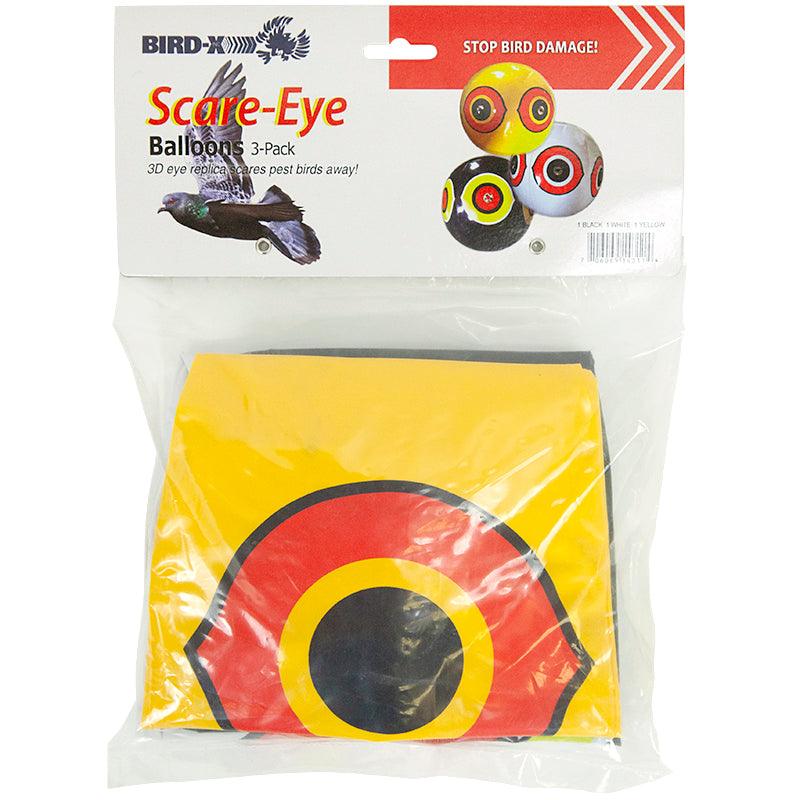 Pack of three Grow Organic Bird Chaser Balloons for pest control, designed to scare birds and protect gardens or crops.