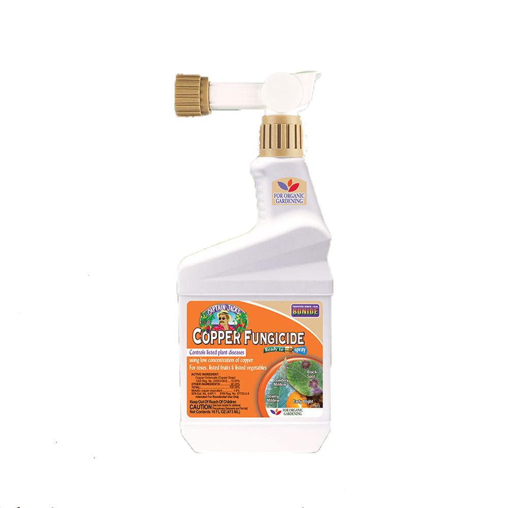 Grow Organic Bonide Copper Fungicide RTS 16oz pest control spray bottle, used for disease and fungus prevention on plants.