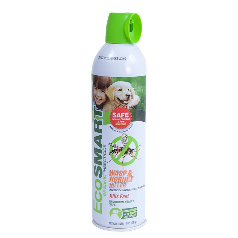 EcoSmart Wasp and Hornet Killer spray in a 14 oz can by Grow Organic, designed for pest control against wasps and hornets.