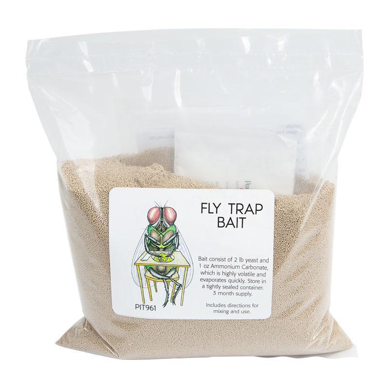 Grow Organic fly trap bait for pest control, 3-month supply, effective for catching flies in indoor and outdoor spaces.
