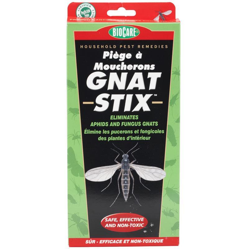 Grow Organic Gnat Stix for houseplants pest control, showing sticky traps designed to eliminate fungus gnats.