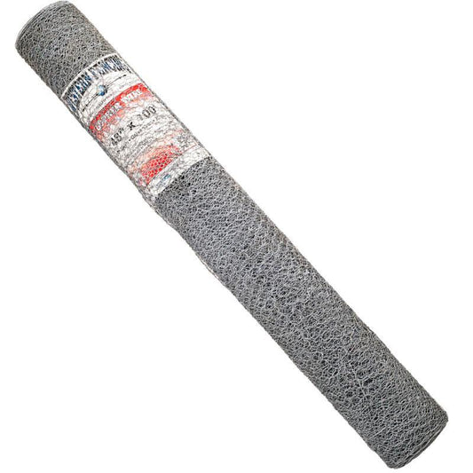Grow Organic gopher wire roll, 4 feet by 100 feet, pest control mesh for garden protection, durable metal fencing for pests.