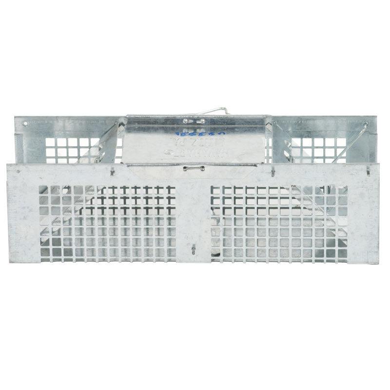 Grow Organic Havahart Trap Model 0 for mice, rats, voles, and shrews, measuring 10x3x3 inches, used for pest control.