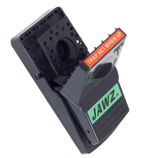 Grow Organic Jawz Rat Trap for pest control, showing a humane metal trap designed to catch rats effectively.