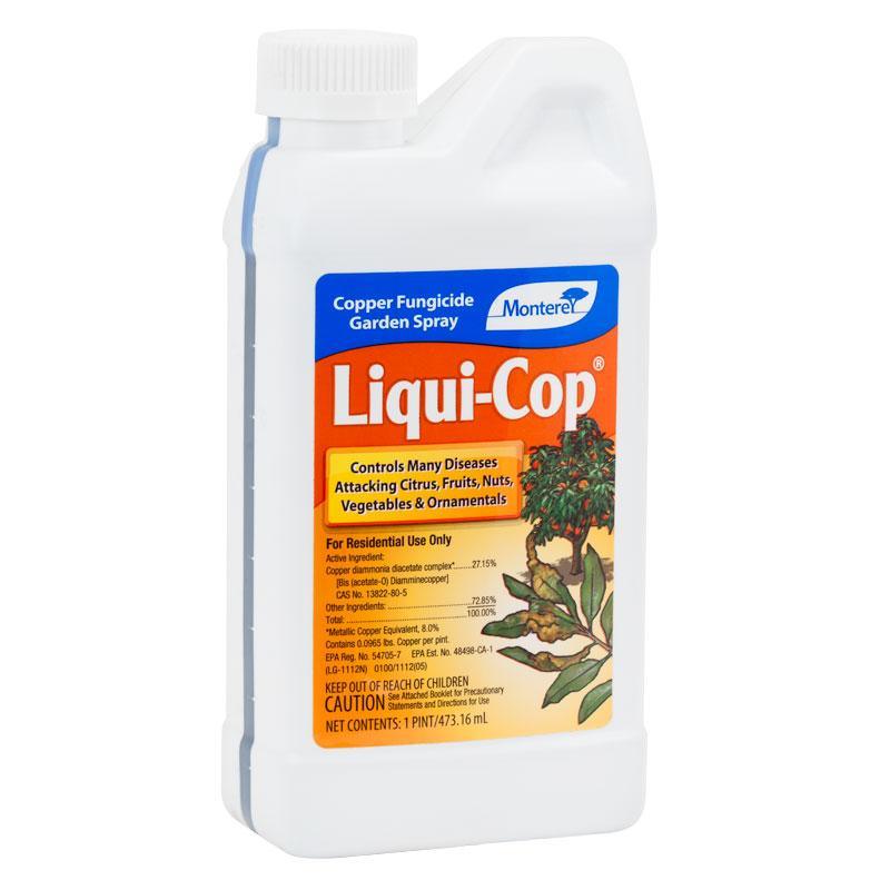 Grow Organic Liqui-Cop Concentrate pest control pint bottle with label and cap, ready for organic pest management.