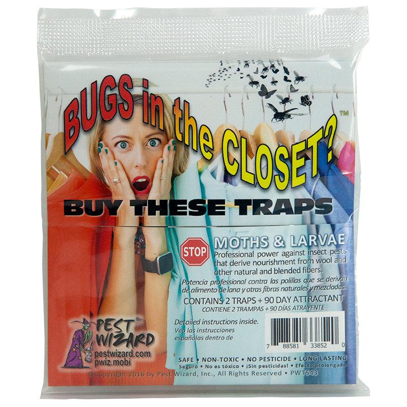 Grow Organic Pest Wizard BUGS in the CLOSET trap 2-pack, pest control solution for bugs in closets, natural pest management.