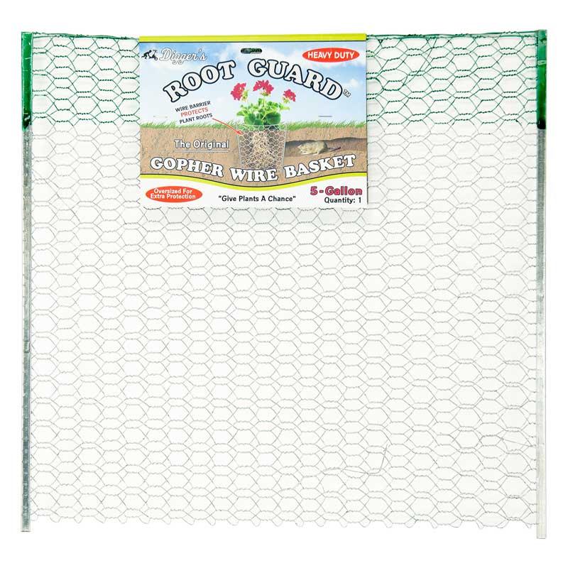 Grow Organic Root Guard Gopher Basket, 5-gallon pest control container with mesh sides for gopher and rodent protection.