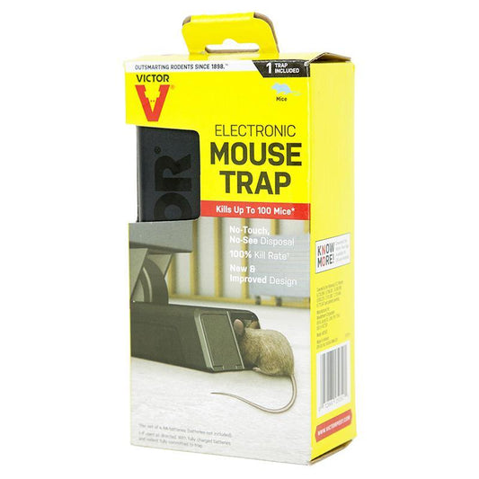 Victor Electronic Mouse Trap for pest control by Grow Organic, showing the sleek, modern design of the electronic mouse trap.