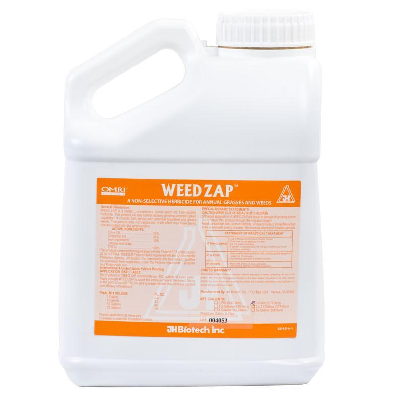Grow Organic Weed Zap pest control gallon bottle for effective weed and pest management in gardens and outdoor spaces.
