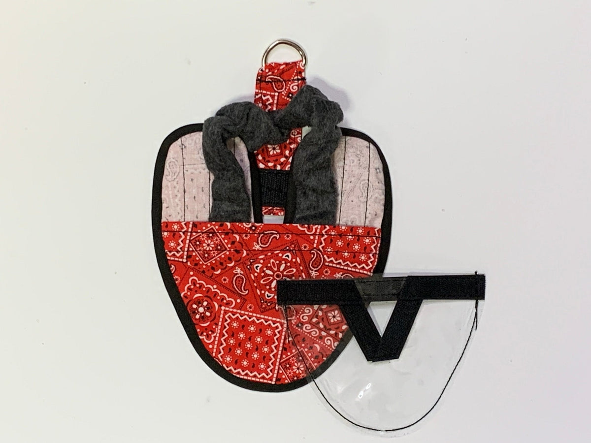 Crazy K Farm bird diaper harness for pigeons, chickens, ducks, and geese with removable vinyl liner for easy cleaning.