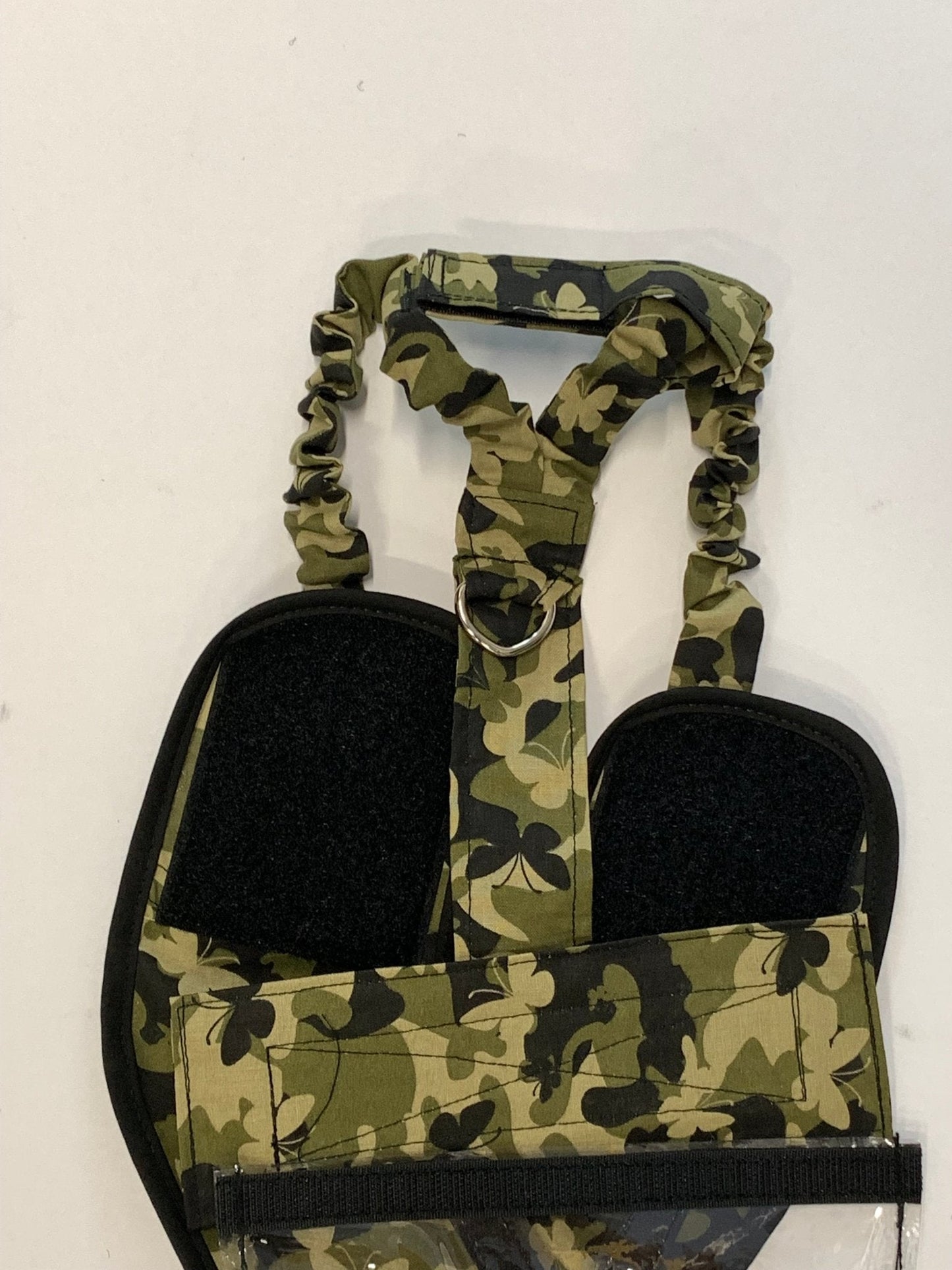 Crazy K Farm bird diaper and harness for pigeons, chickens, ducks, and geese with removable vinyl liner, made in the USA.