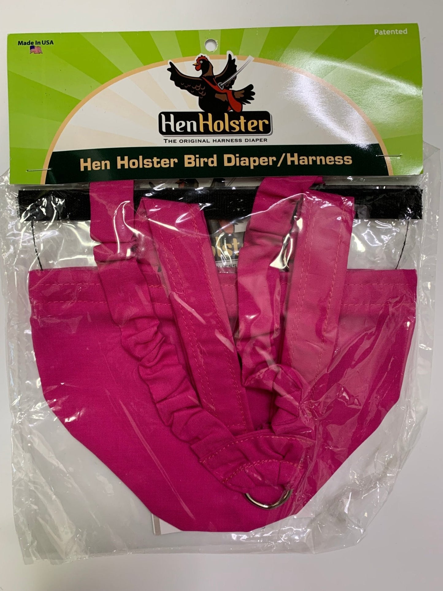 Hen Holster bird diaper and harness for pigeons, chickens, ducks, and geese with removable vinyl liner by Crazy K Farm.
