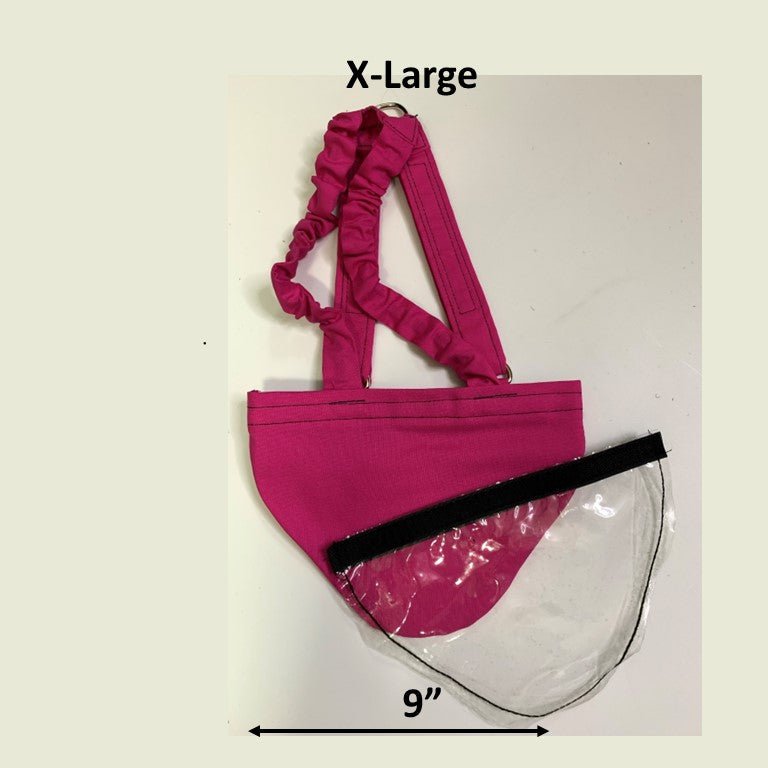 Crazy K Farm bird diaper harness for pigeons, chickens, ducks, and geese with removable vinyl liner, made in the USA.