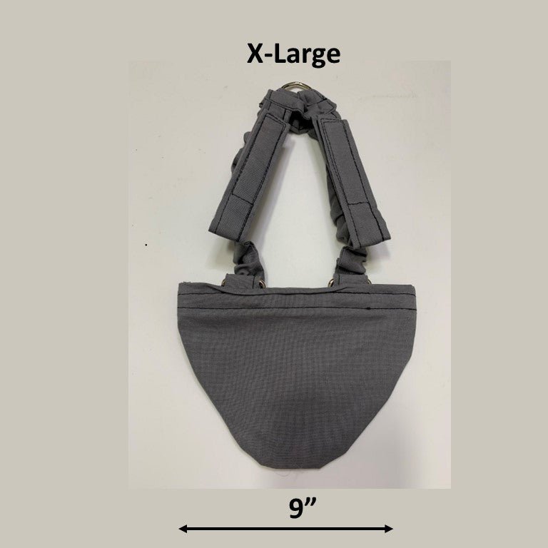 Crazy K Farm bird diaper and harness for pigeons, chickens, ducks, and geese with removable vinyl liner for easy cleaning.