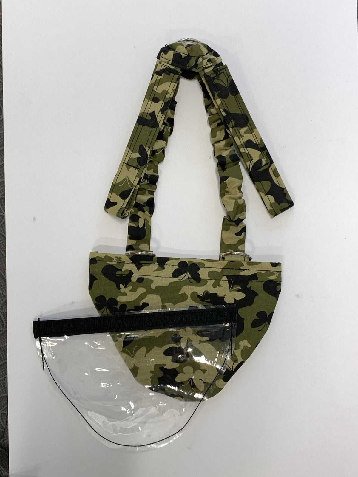 Crazy K Farm bird diaper and harness for pigeons, chickens, ducks, and geese with removable vinyl liner for easy cleaning.