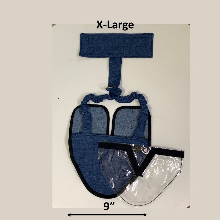 Crazy K Farm bird diaper and harness for pigeons, chickens, ducks, and geese with removable vinyl liner, made in the USA.