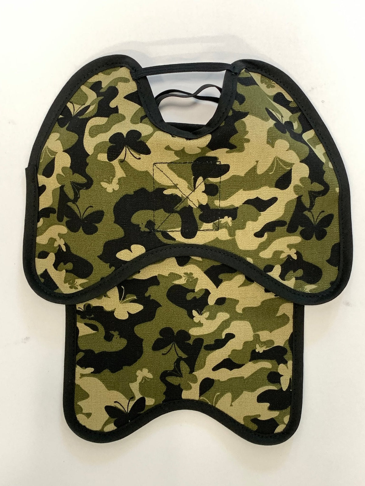 Crazy K Farm Hen Saver chicken apron with shoulder protectors, designed to shield hens from pecking injuries.