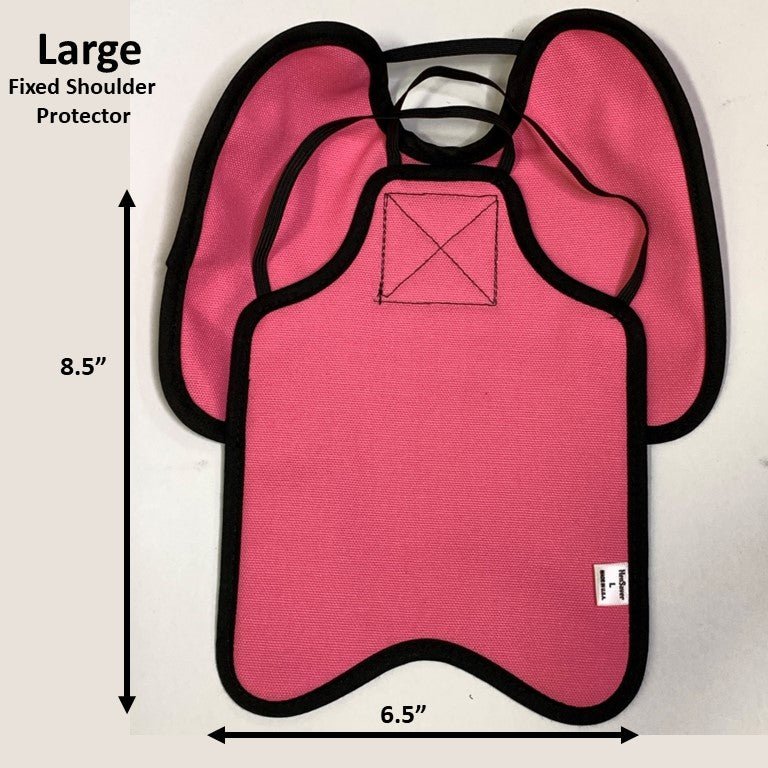 Crazy K Farm Pet and Poultry hen apron with shoulder protectors, designed to shield hens and prevent injury.