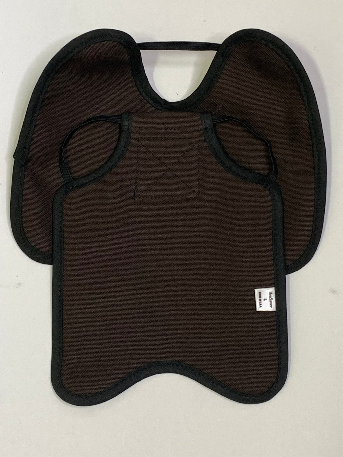 Crazy K Farm Pet and Poultry hen apron with shoulder protectors, designed to shield hens from injury and promote healthy feathers.