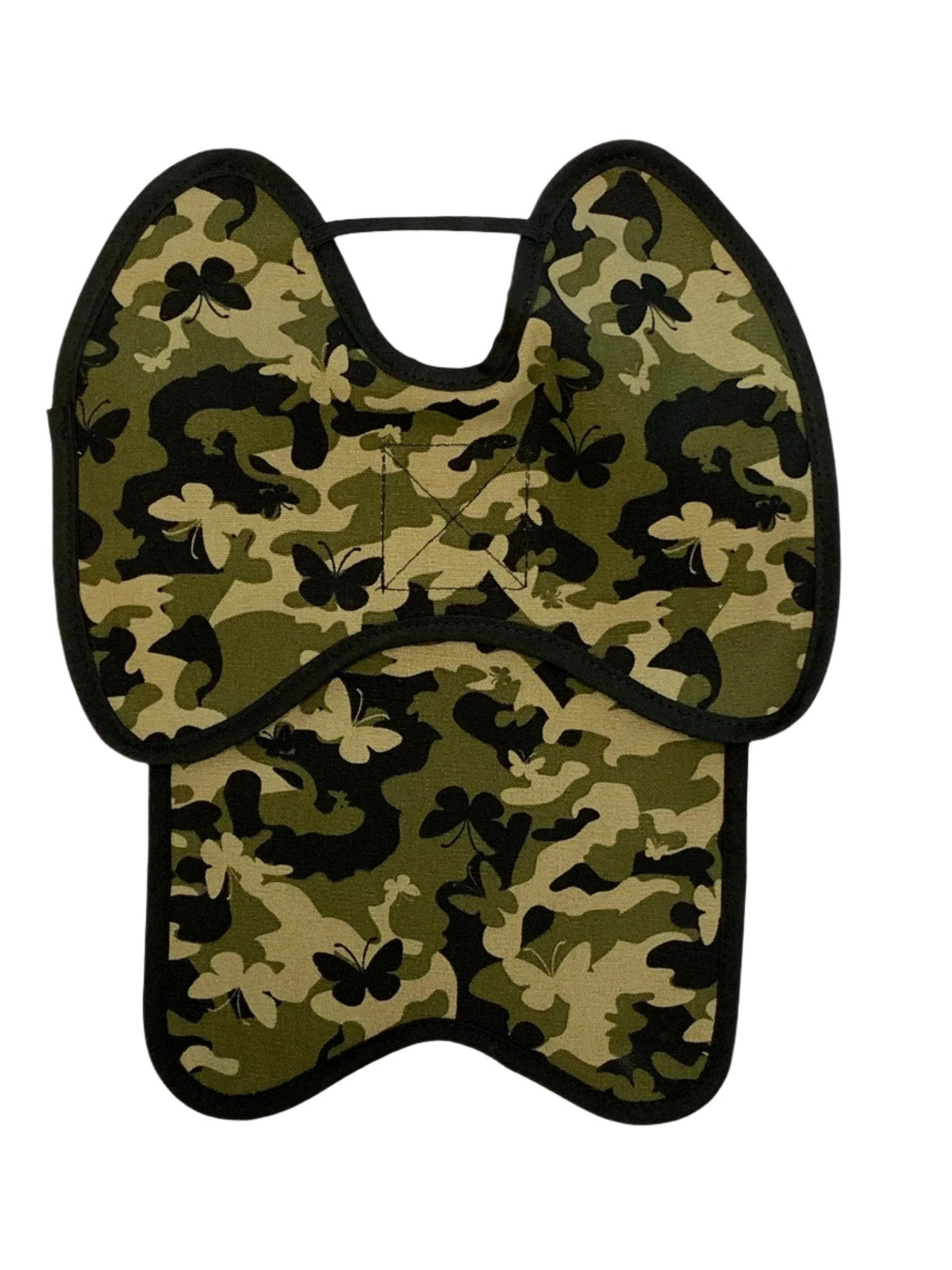 Crazy K Farm Pet and Poultry Hen Saver chicken apron with shoulder protectors, designed to shield hens from feather loss.
