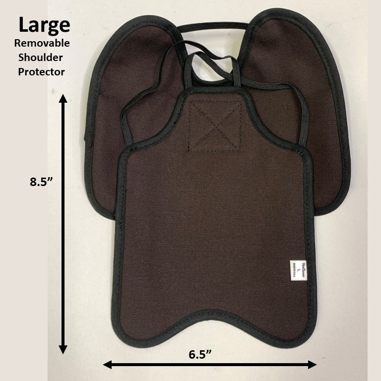 Crazy K Farm Hen Saver chicken apron with shoulder protectors, designed for hens to prevent feather pecking and injuries.