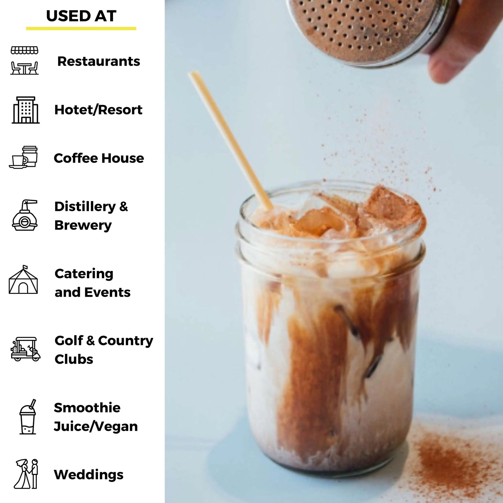 Holy City Straw Company 5.75-inch cocktail wheat drinking straws, eco-friendly and biodegradable for beverages.