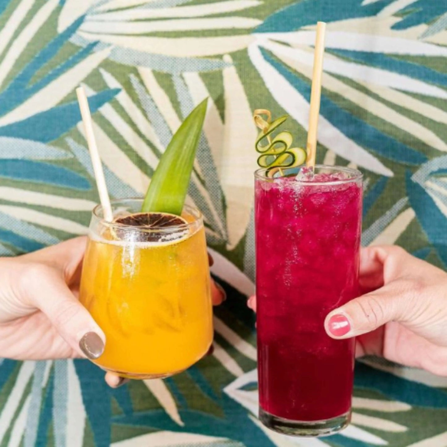 Holy City Straw Company 7.9-inch tall wheat drinking straws and stirrers, eco-friendly and natural for beverages.