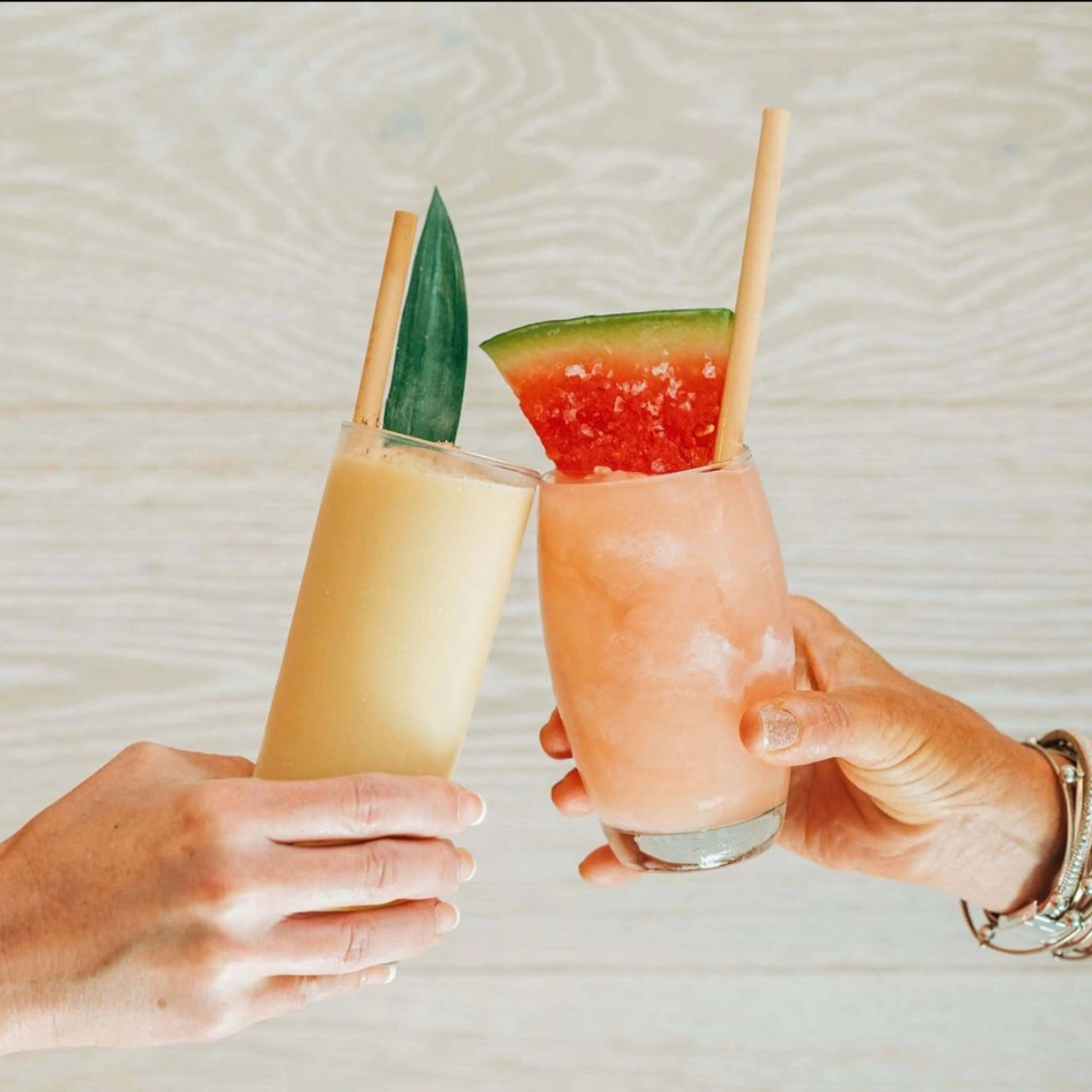 7.9-inch jumbo reed drinking straws from Holy City Straw Company, eco-friendly reusable straws for beverages.