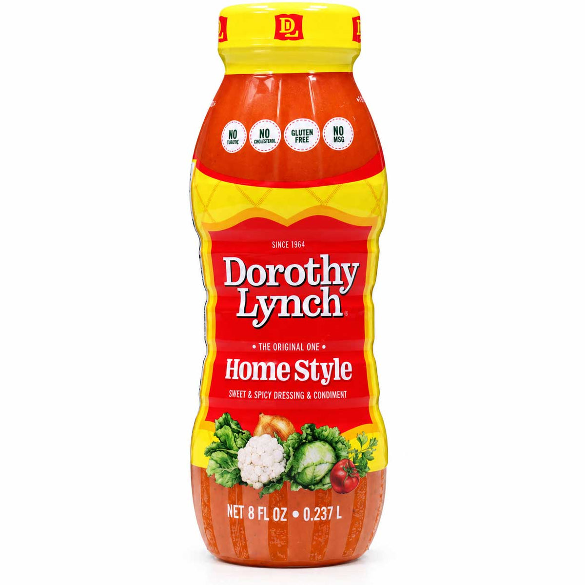 Homestyle Dorothy Lynch salad dressing in an 8 oz bottle, gluten-free, with a label showing the BuyNebraska.com brand.