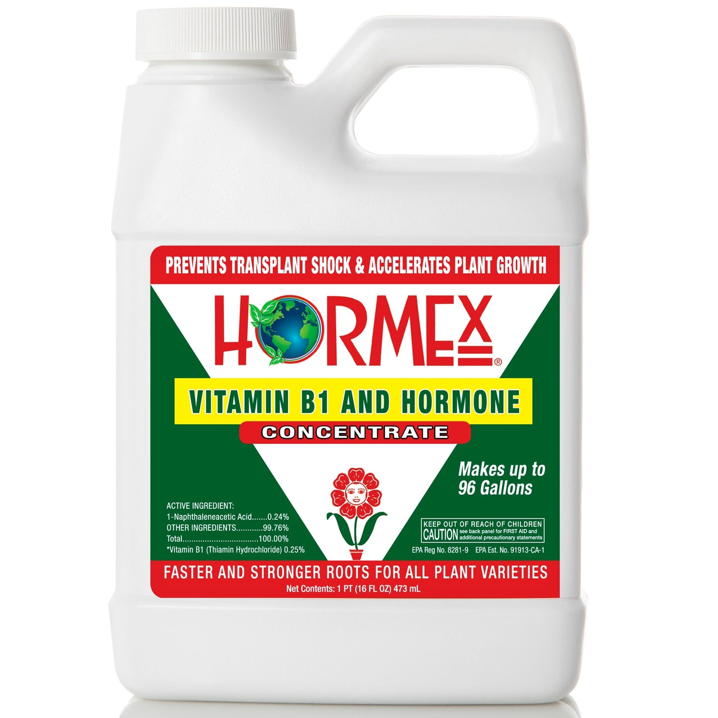 HORMEX Rooting Hormone Concentrate with B1 for plant root growth, transplant shock prevention, suitable for hydroponics, houseplants, and gardens.