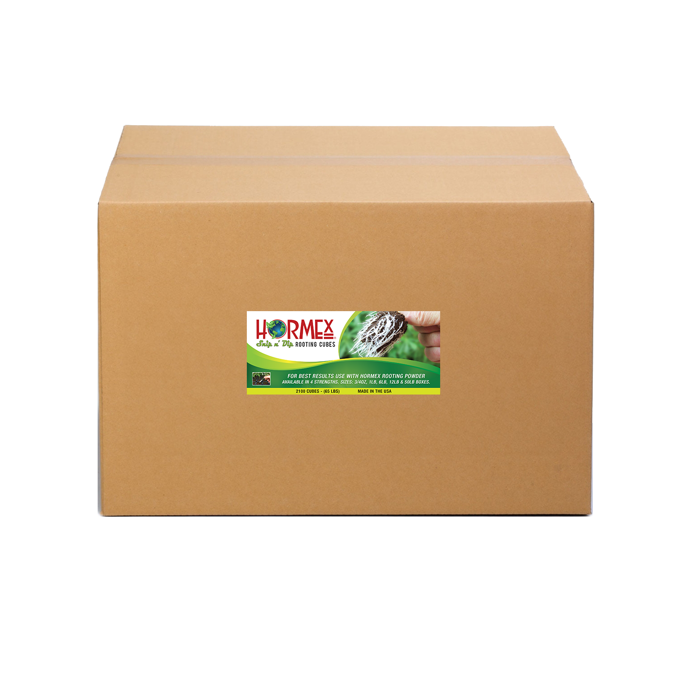 HORMEX Plant Supplements with 50 rooting cubes for starting seeds or cuttings, featuring peat moss and coco plugs for healthy plant growth.