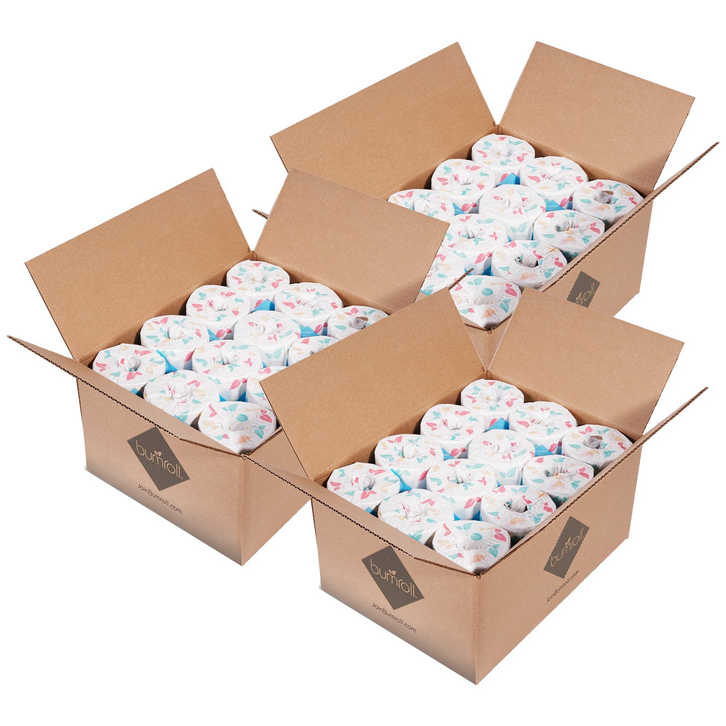 Join Bumroll bamboo toilet paper, eco-friendly and soft, made in the USA, with lush green bamboo imagery.