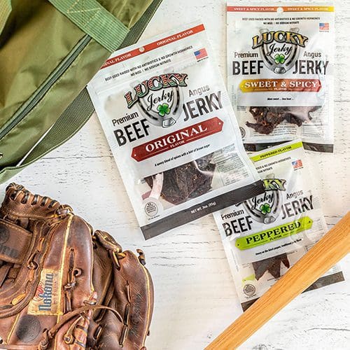Black Pepper Beef Jerky from Nebraska Star Beef, 3 oz, showcasing savory, sliced beef jerky with black pepper seasoning.
