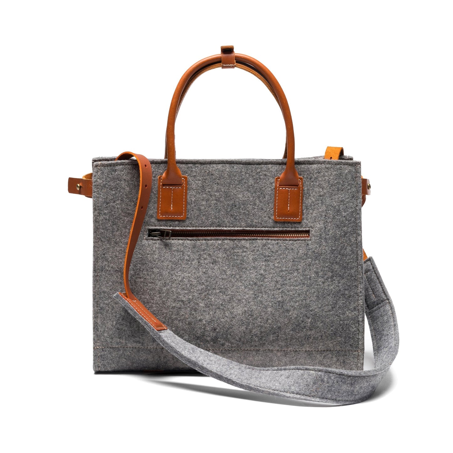 Charcoal Kyrgies handmade wool handbag with soft texture and natural fiber details, stylish and eco-friendly accessory.