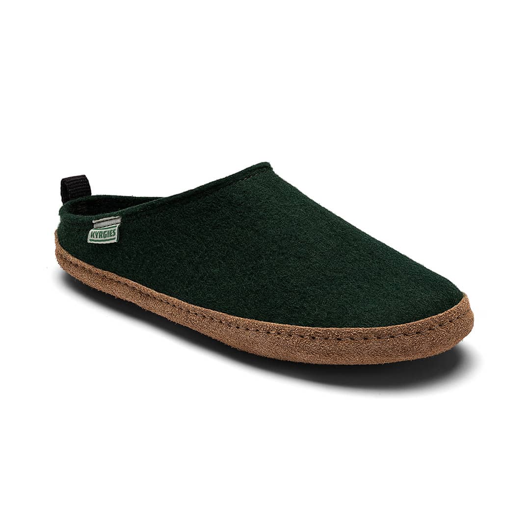 Kyrgies indoor wool slides featuring soft wool material and comfortable slip-on design for cozy indoor wear.