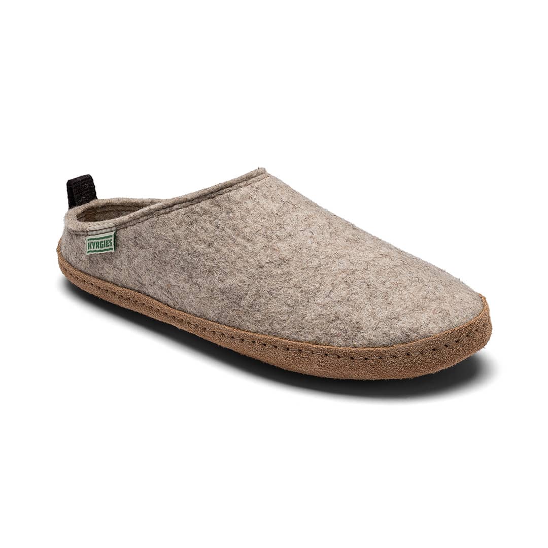 Kyrgies indoor wool slides featuring soft wool material and comfortable slip-on design for cozy indoor wear.