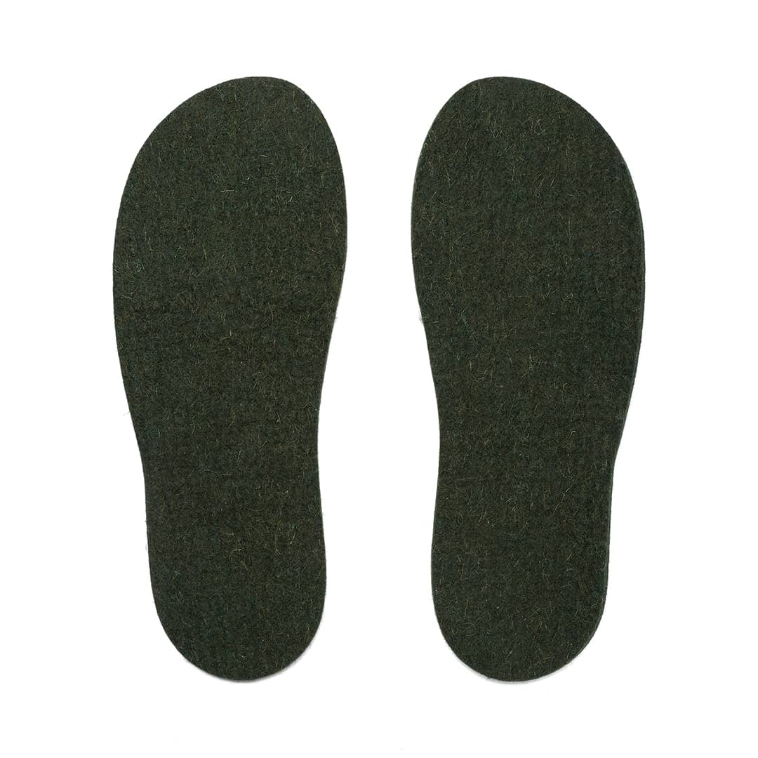Dark Kyrgies felt insoles for shoes, plush and comfortable, designed to provide cushioning and support for everyday footwear.