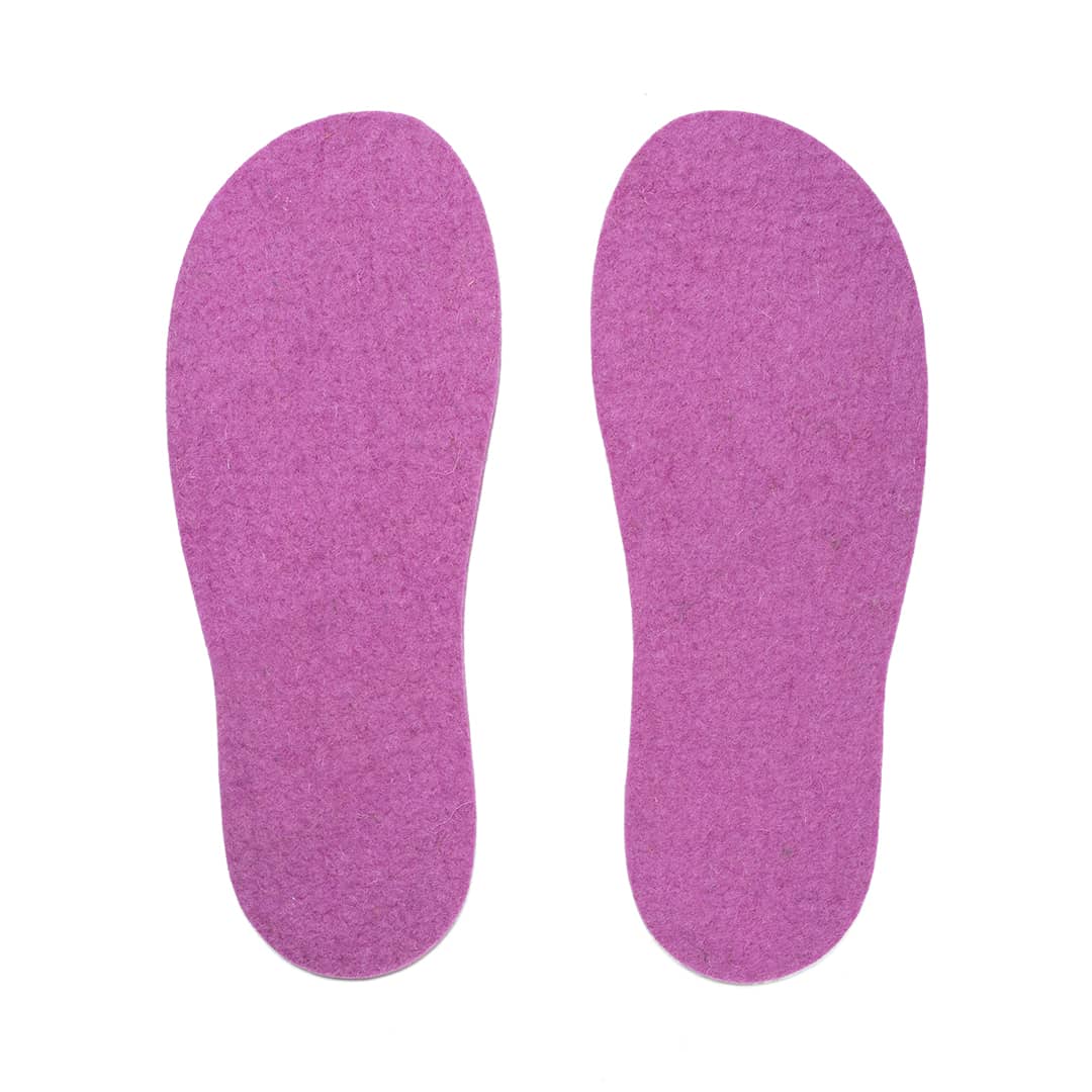 Kyrgies light felt insoles for shoes, soft and comfortable interior footwear cushioning, in a natural maize color.