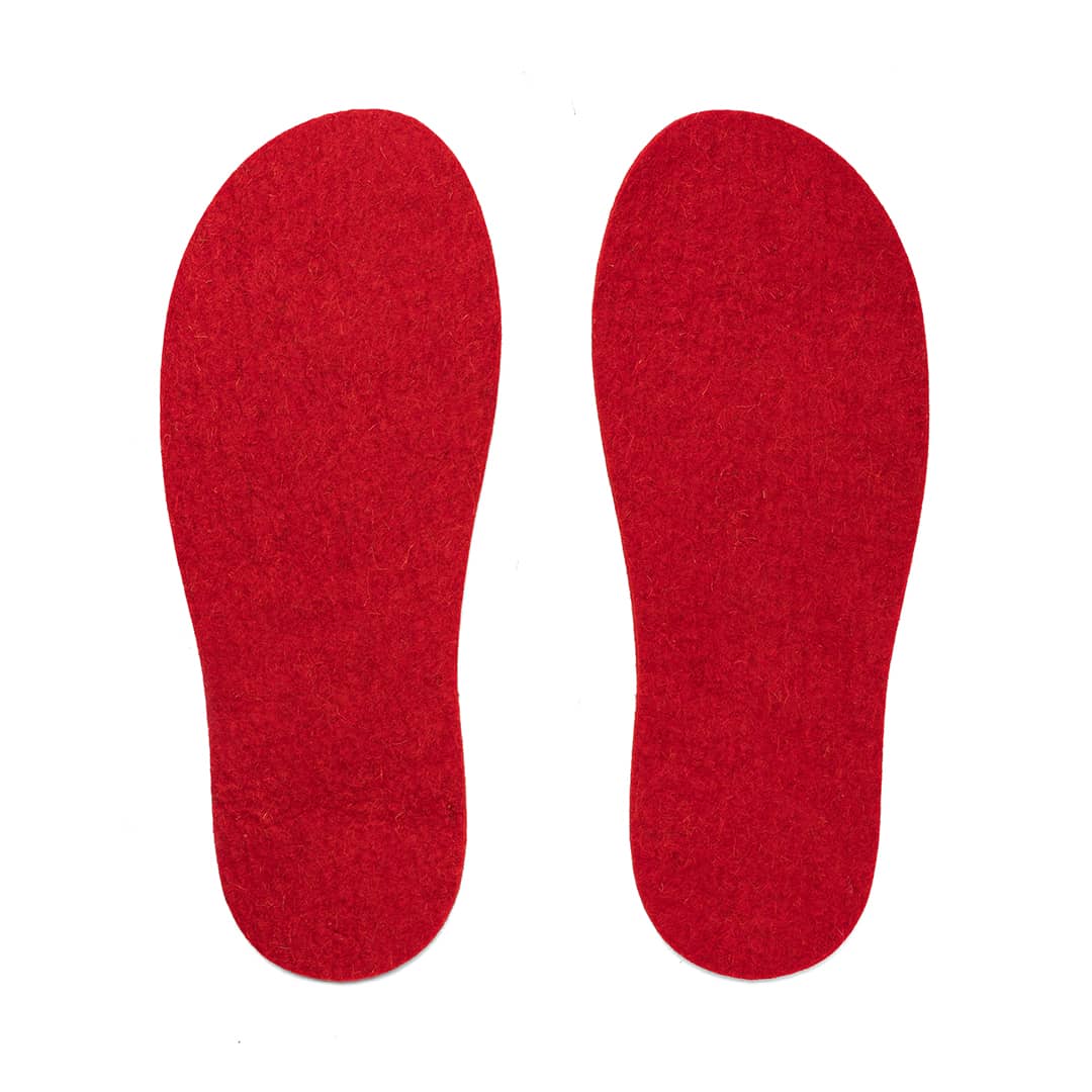 Kyrgies light felt insoles designed for comfort, shown in a natural beige color, ideal for cushioning inside shoes.