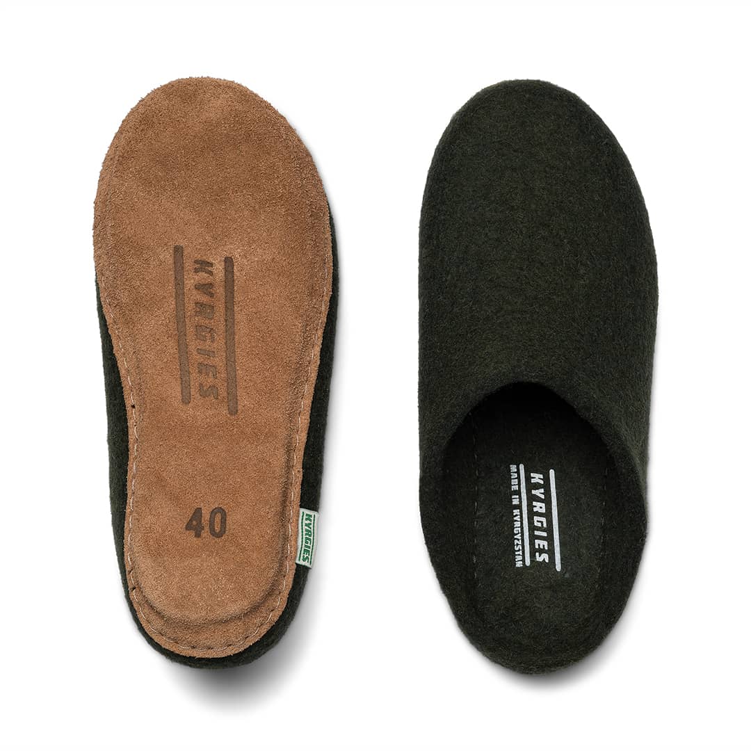 Kyrgies Molded Sole Low Back slippers with molded sole and low back design, comfortable and casual footwear.