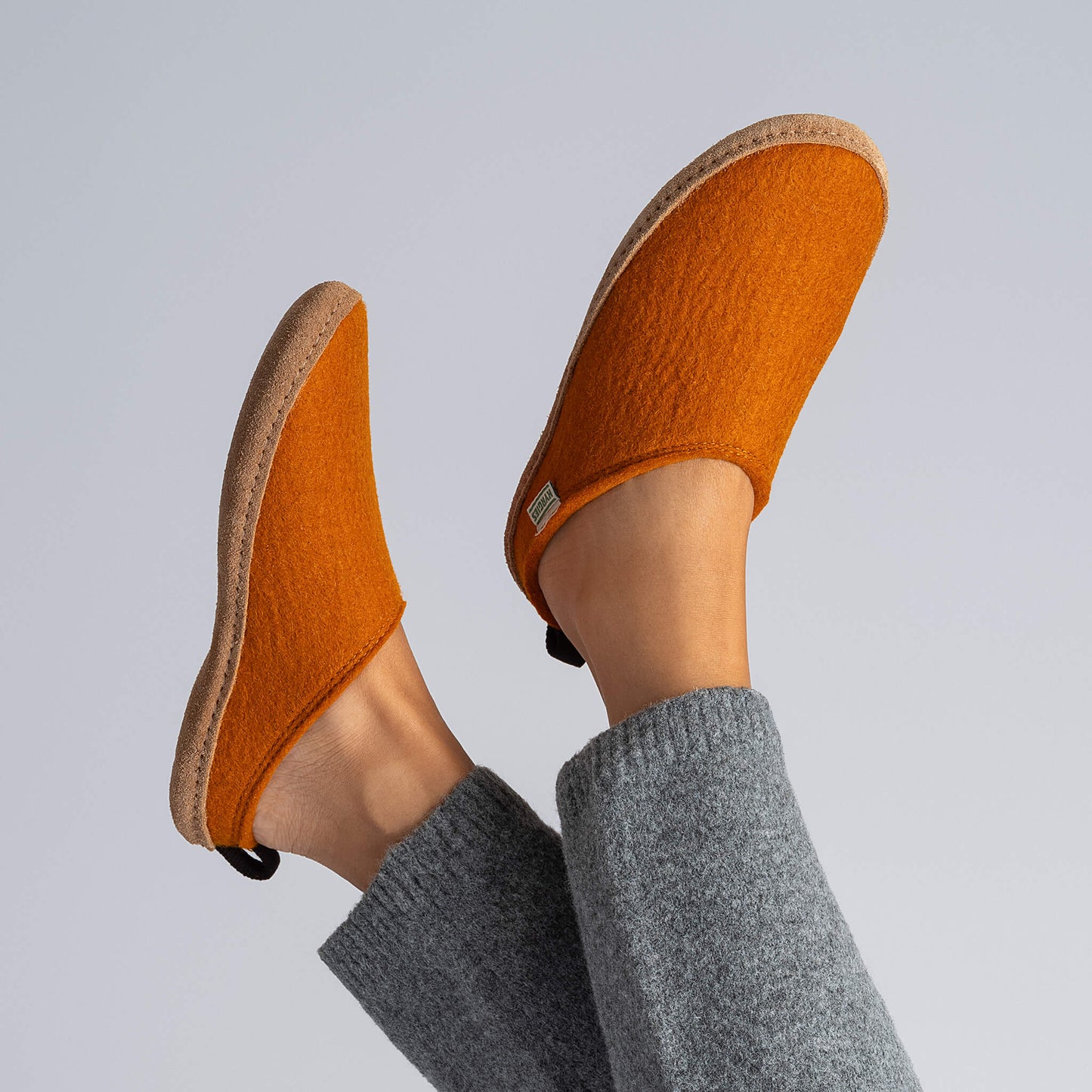 Oatmeal Kyrgies indoor wool slides for women, comfortable slip-on footwear with soft wool material and stylish design.