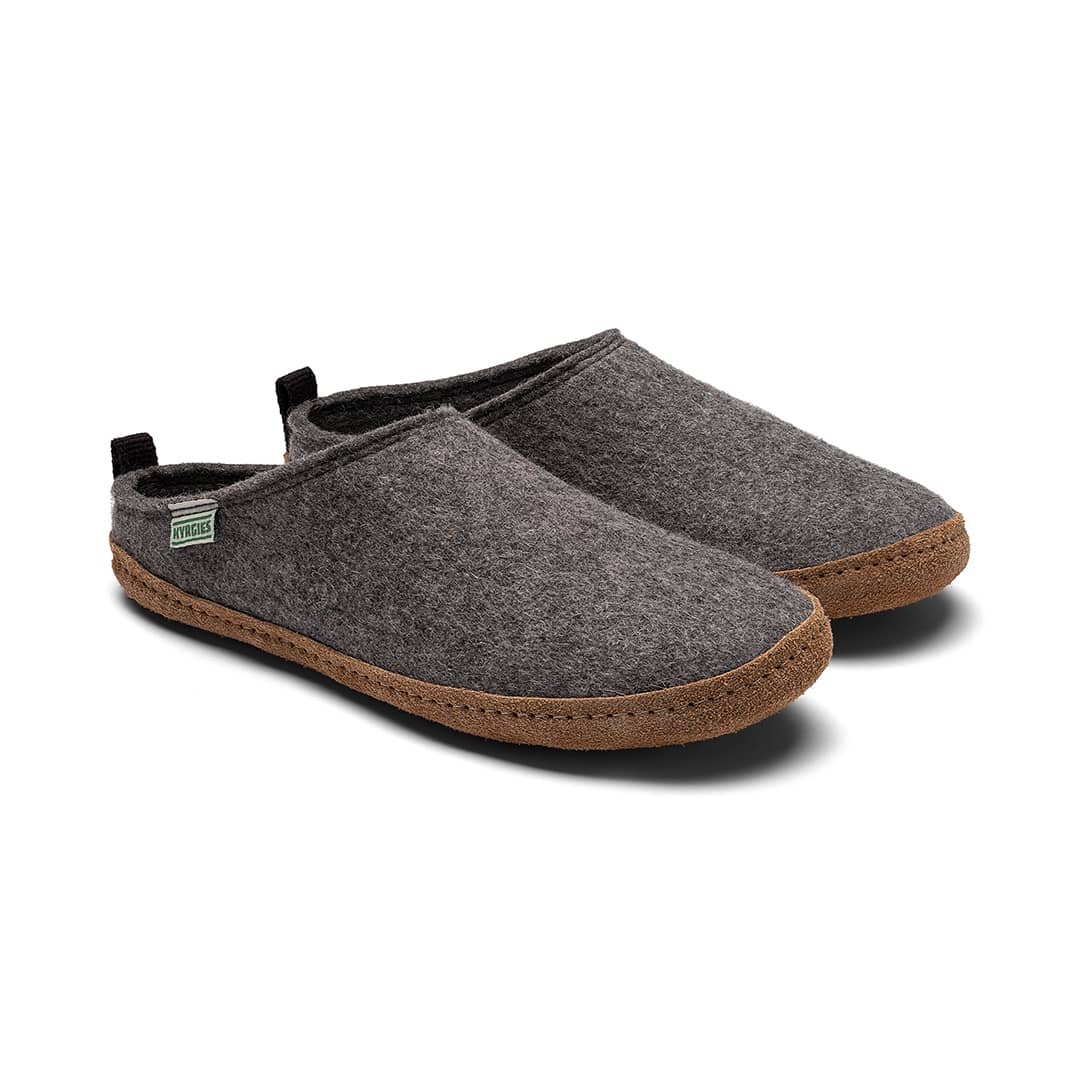 Kyrgies indoor wool slides in oatmeal color, size 35, featuring soft wool material and cozy slip-on design.