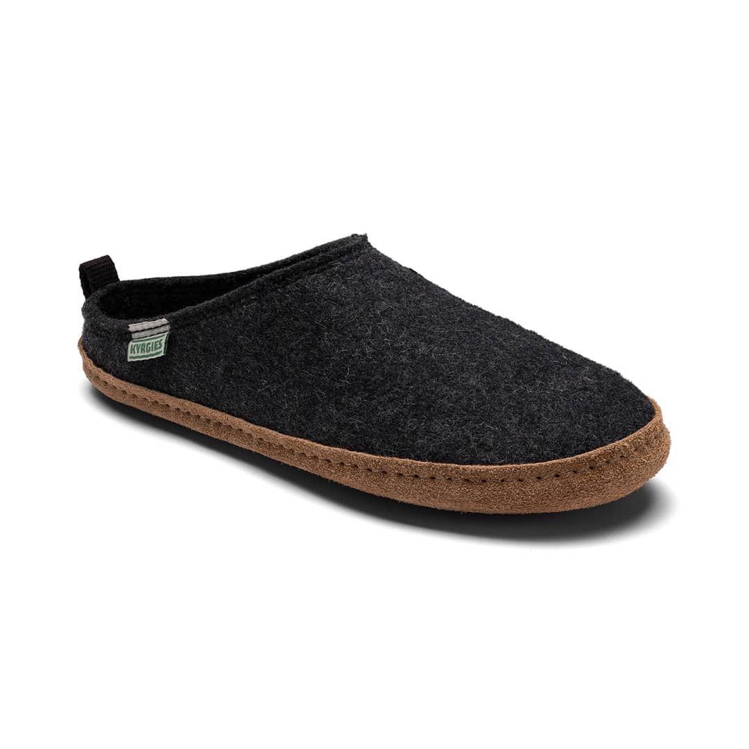 Kyrgies indoor wool slides in oatmeal with size 35, featuring soft wool material and comfortable slip-on design.