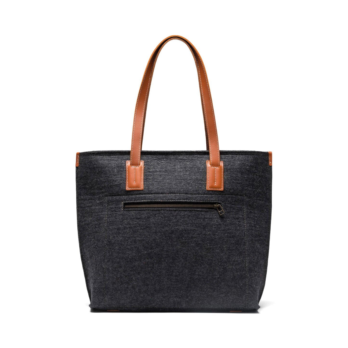 Gray Kyrgies handmade wool tote bag with sturdy handles and spacious interior, ideal for daily use and stylish carrying.