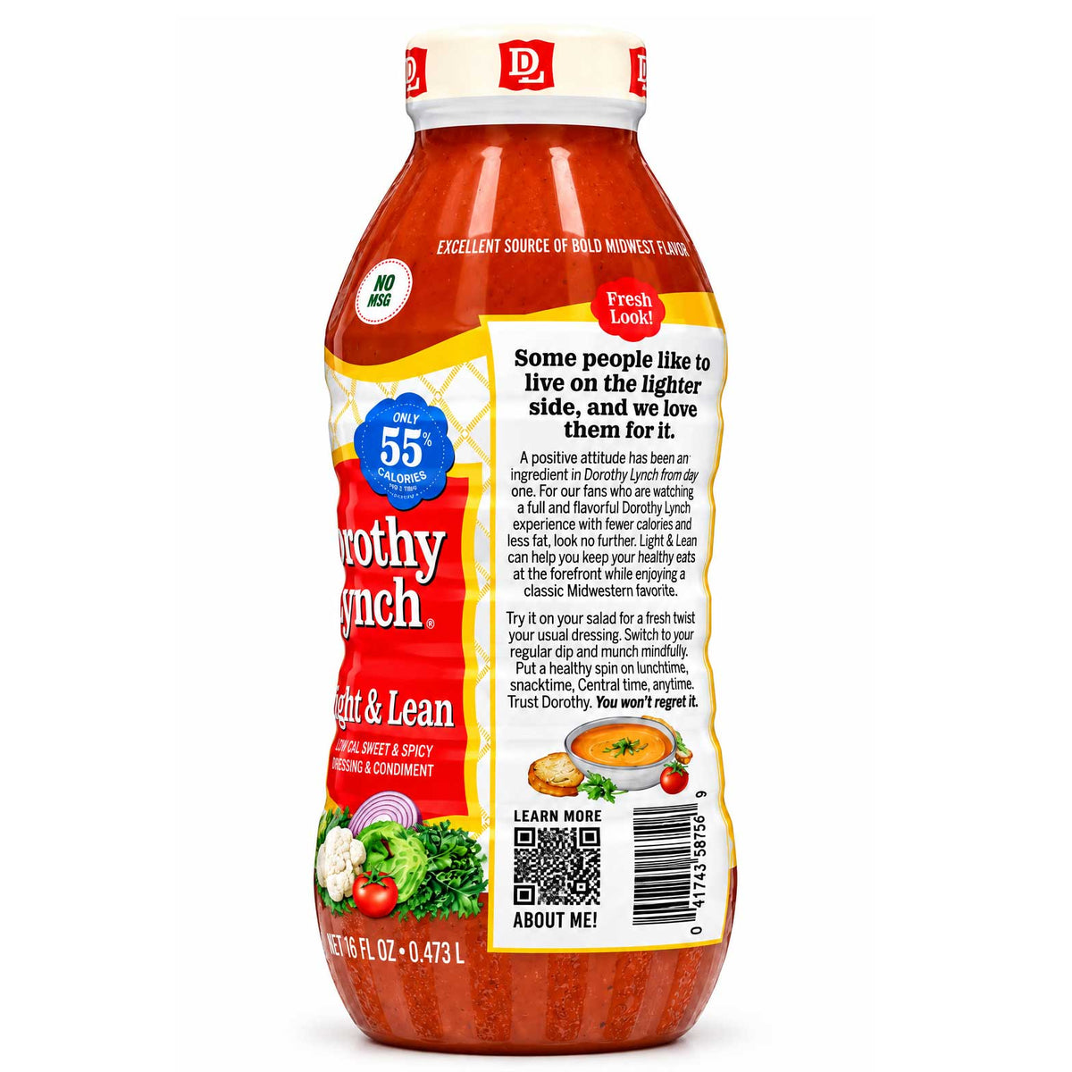 Two 16 oz bottles of Light and Lean Dorothy Lynch Salad Dressing from BuyNebraska.com, gluten-free food multipacks.