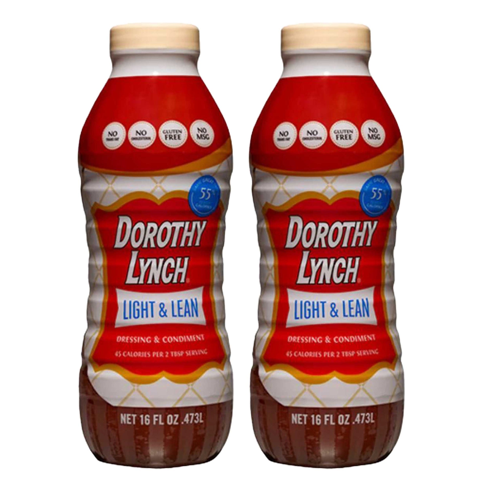 Two 16 oz bottles of Light and Lean Dorothy Lynch Salad Dressing, gluten-free food multipack from BuyNebraska.com