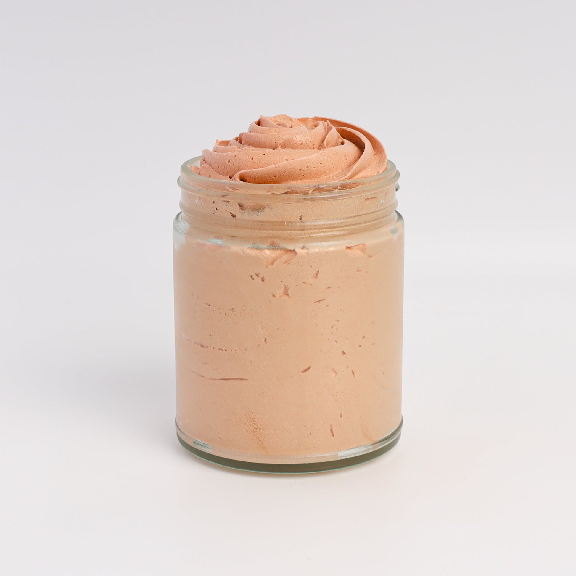 Luminous Bronze Whipped Tallow Moisturizer by The Lady May, natural bronzing body butter with mica, shown in a front view of the jar.
