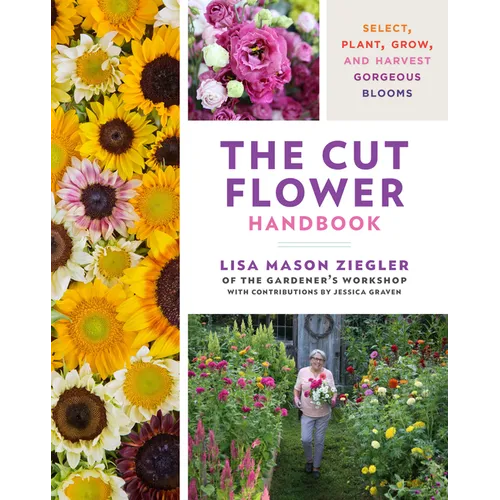 Hardcover book titled "The Cut Flower Handbook" by Books by splitShops, featuring colorful cover with floral illustrations.