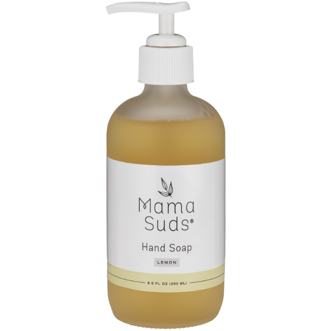 Unscented MamaSuds Hand Soap in a 8-fluid-ounce bottle, designed for effective household cleaning and gentle skin care.