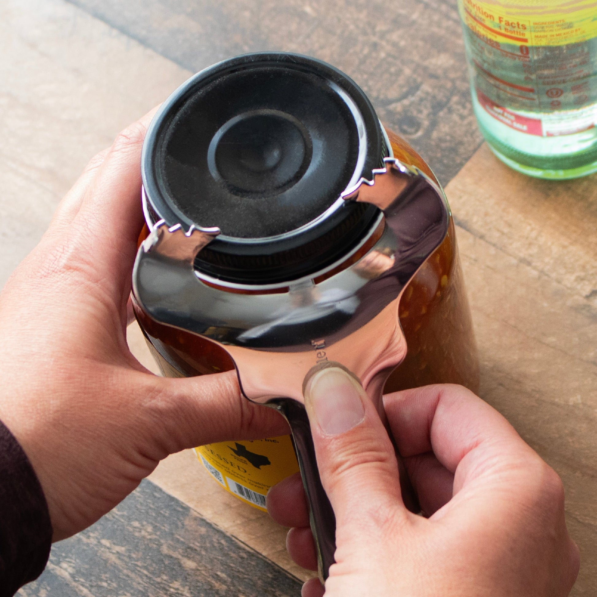 Stainless steel Mason Jar Lifestyle dent-free lid opener with canning lids bundle for easy jar lid removal and sealing.